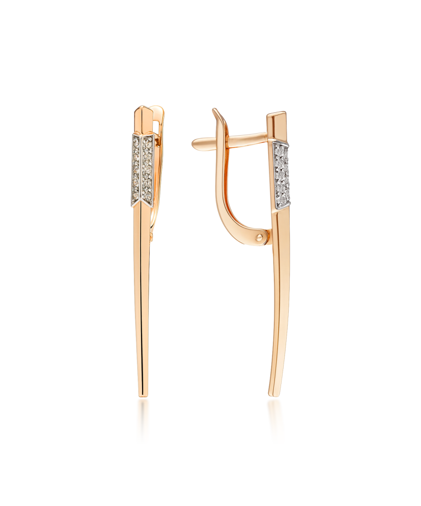 Auksiniai auskarai su cirkoniais