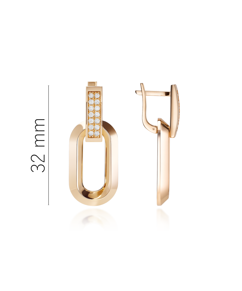 Auksiniai auskarai su cirkoniais