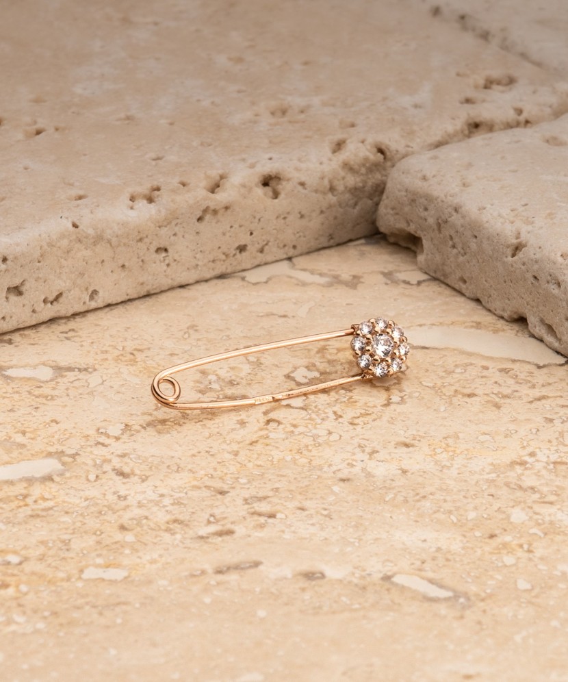 Auksinė sagė su cirkoniais  - Goldinga