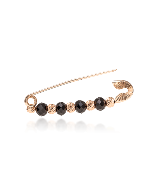 Auksinė sagė su oniksais