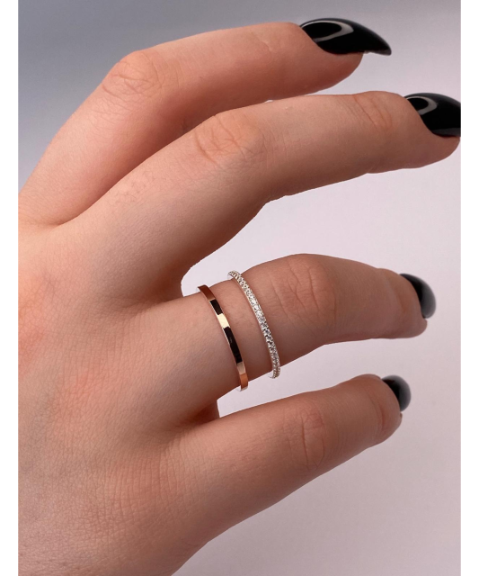 Sidabrinis žiedas dengtas auksu su cirkoniais