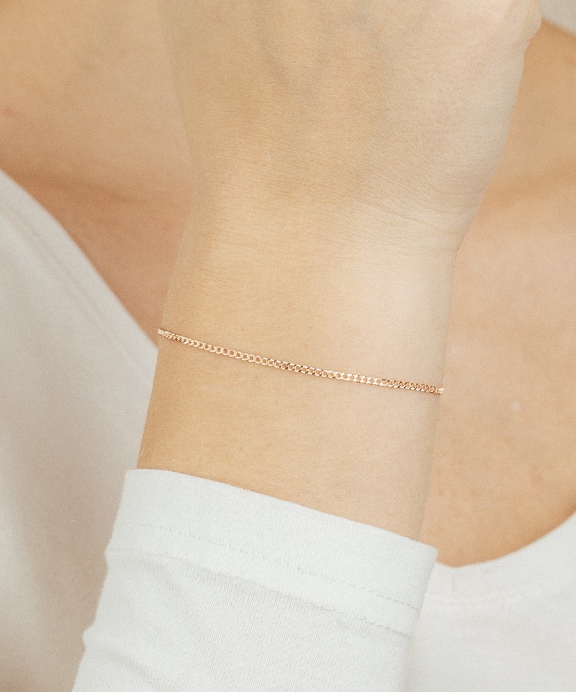 Auksinė apyrankė "Curb" 1.6mm