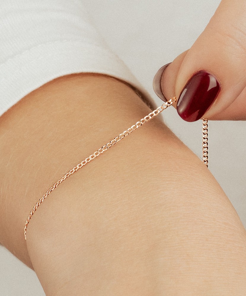 Auksinė apyrankė "Curb" 1.6mm