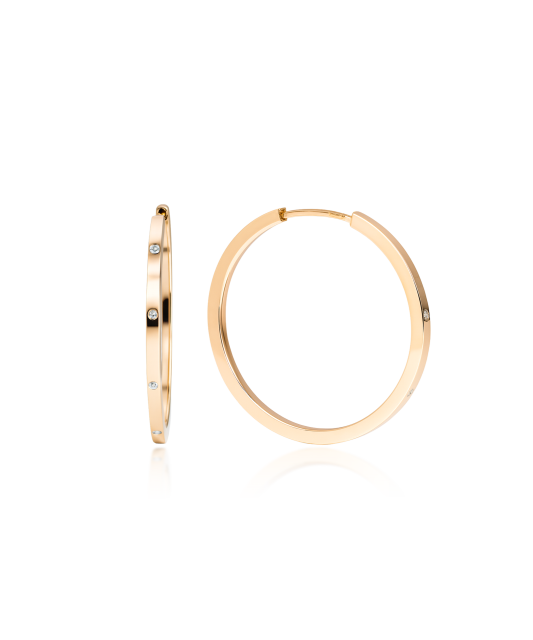 Auksiniai auskarai rinkutės 30mm  - Goldinga
