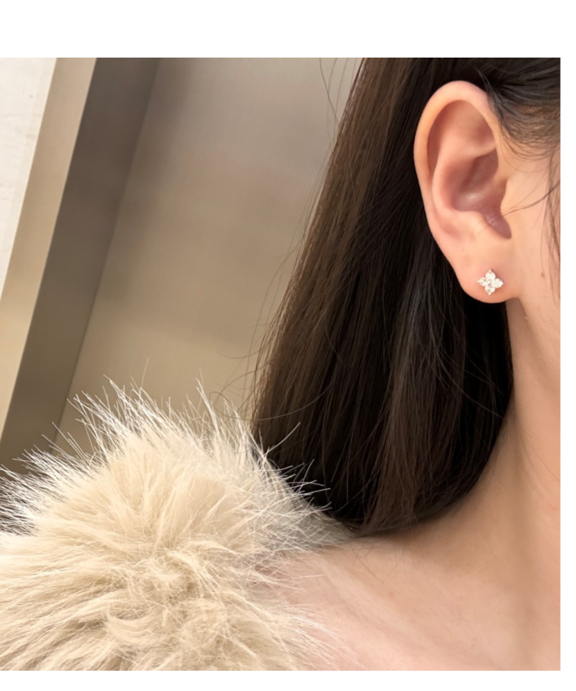 Sidabriniai auskarai su cirkoniais