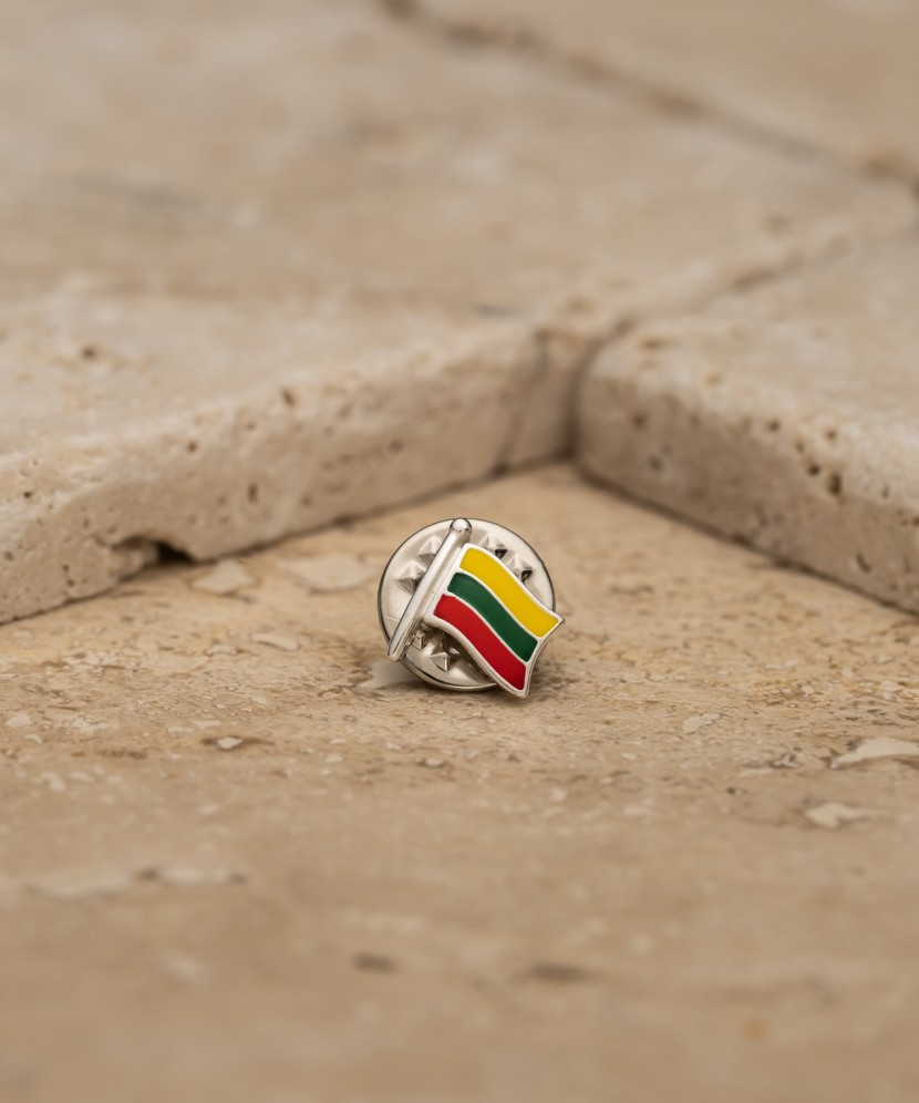 Sidabrinis ženkliukas "Lietuvos vėliava"