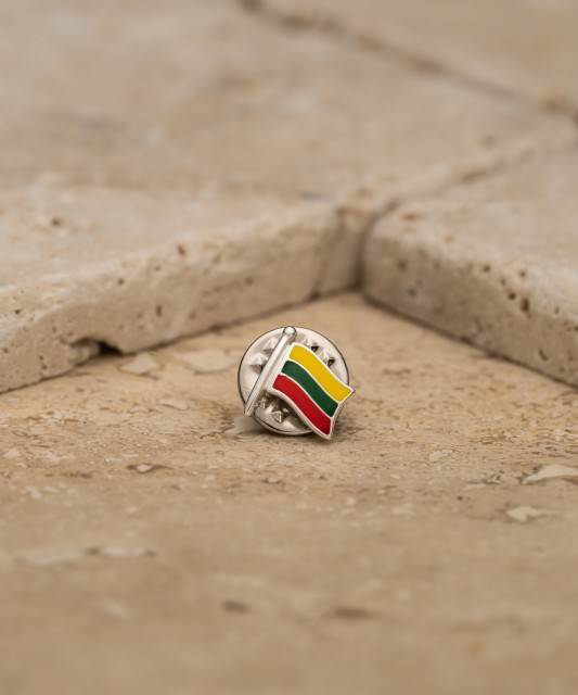 Sidabrinis ženkliukas "Lietuvos vėliava"