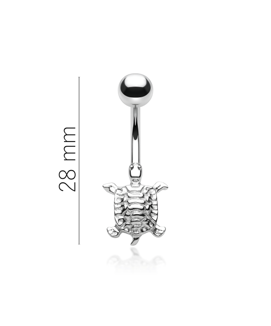 Sidabrinis auskaras į bambą "Vėžliukas"