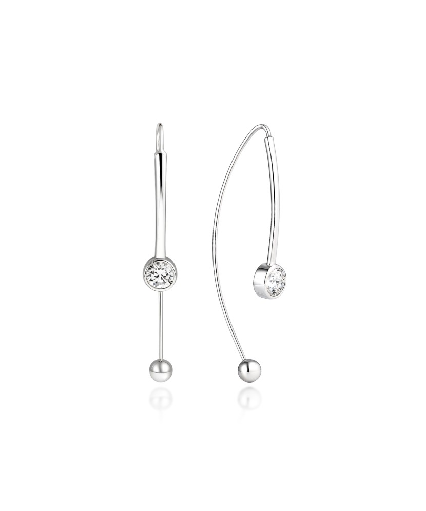 Sidabriniai auskarai su cirkoniais