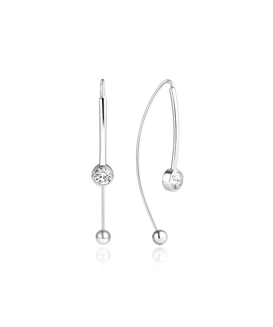 Sidabriniai auskarai su cirkoniais