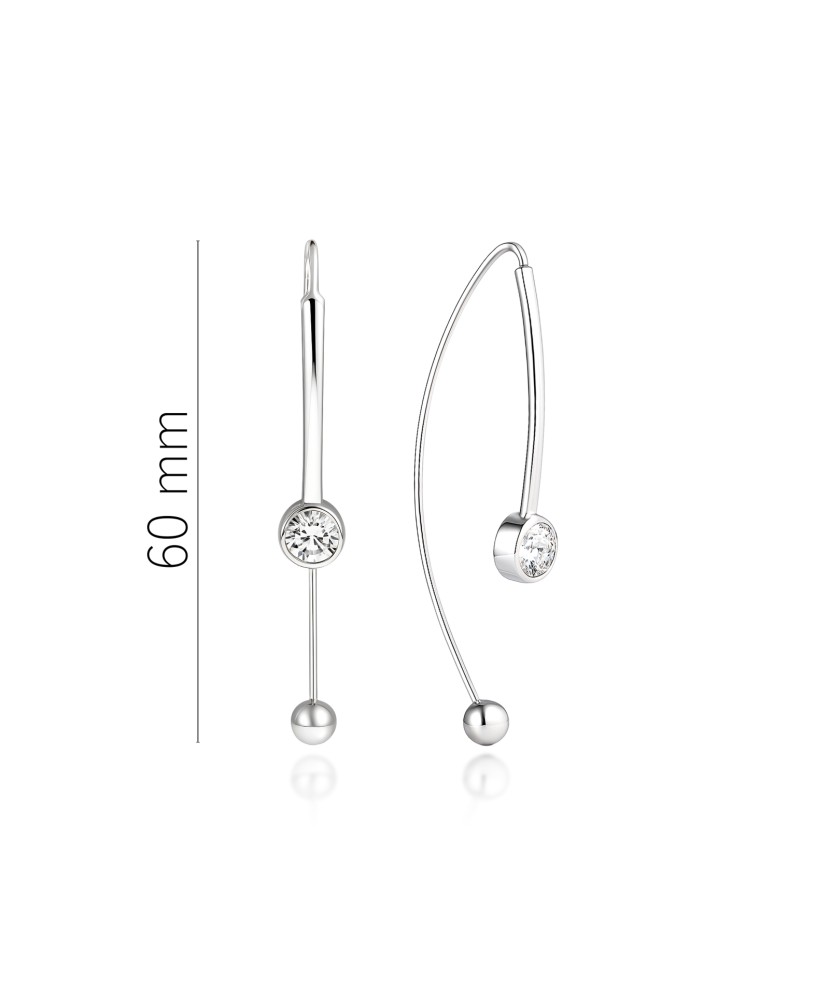 Sidabriniai auskarai su cirkoniais