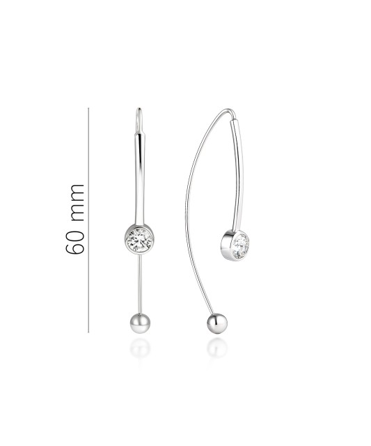 Sidabriniai auskarai su cirkoniais