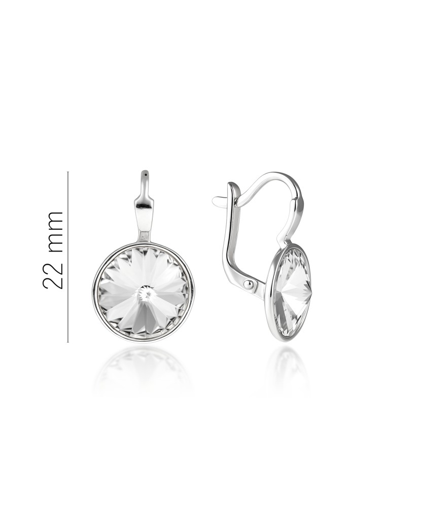 Sidabriniai auskarai su kristalais