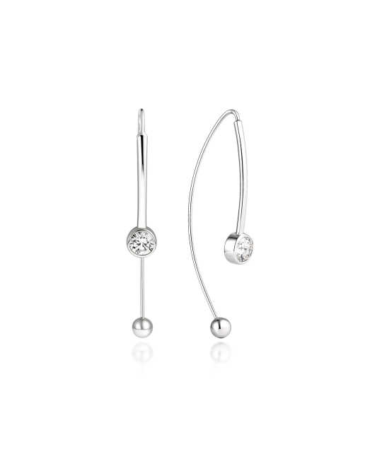 Sidabriniai auskarai su cirkoniais