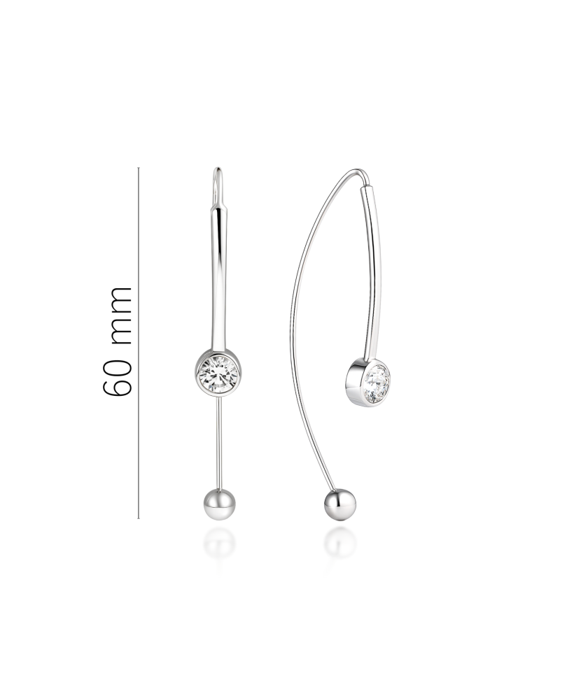 Sidabriniai auskarai su cirkoniais