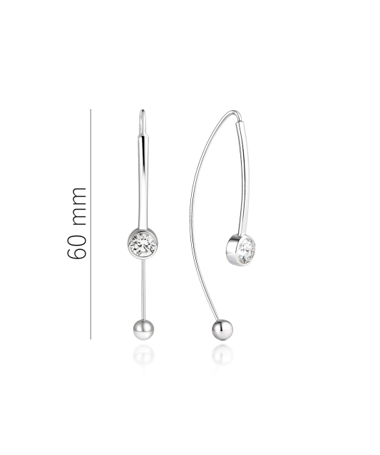 Sidabriniai auskarai su cirkoniais