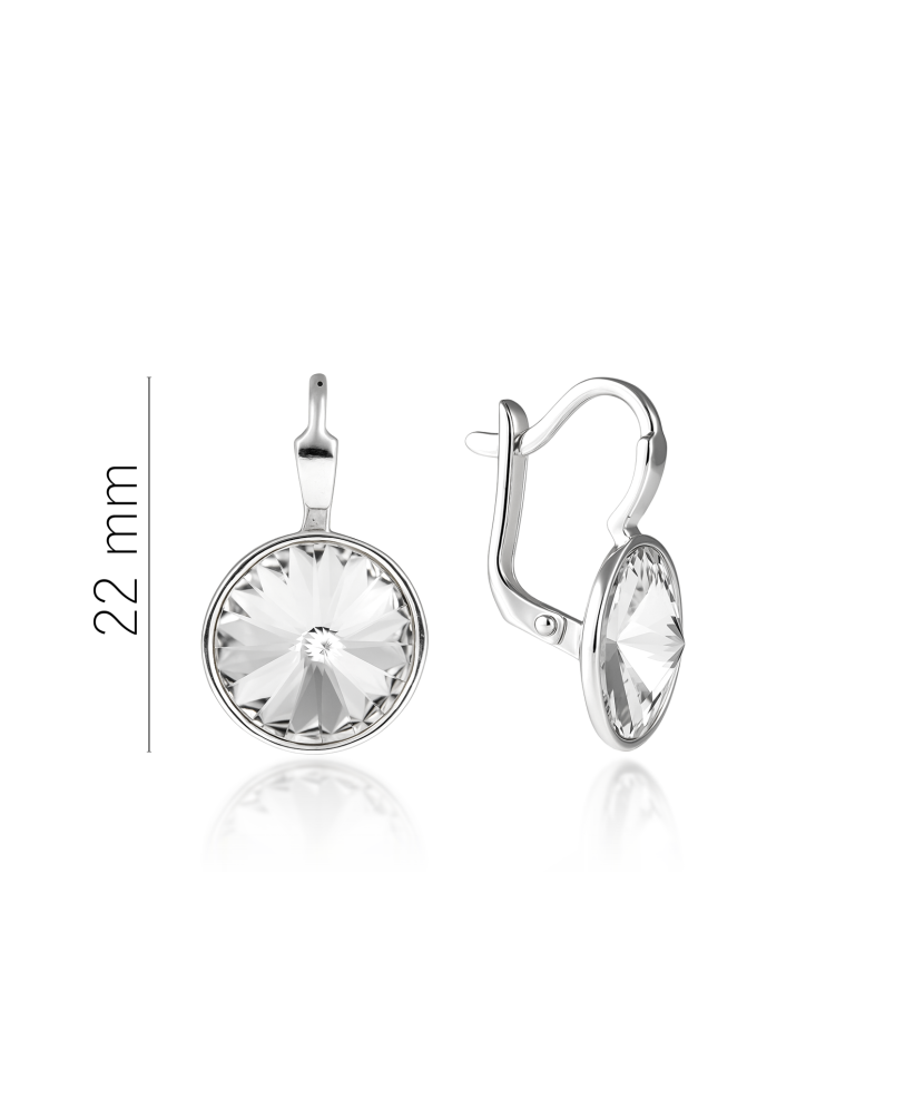 Sidabriniai auskarai su kristalais