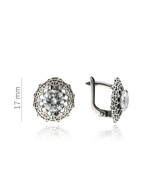 Sidabriniai auskarai su cirkoniu