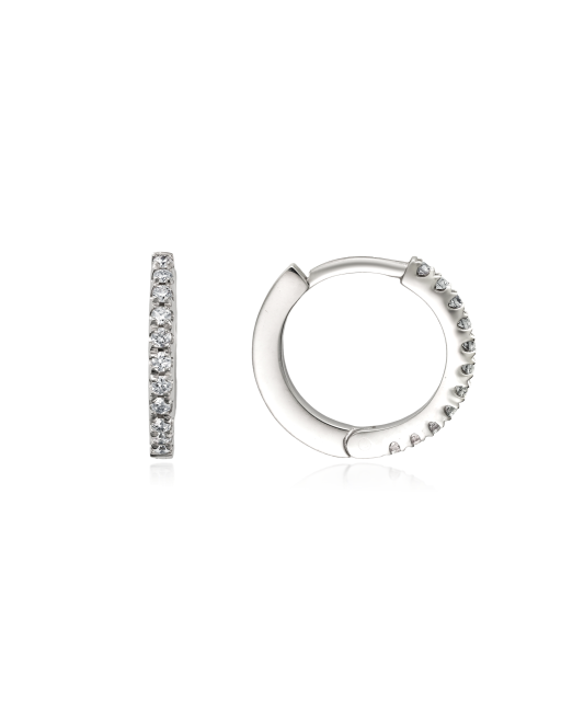 Balto aukso auskarai su briliantais