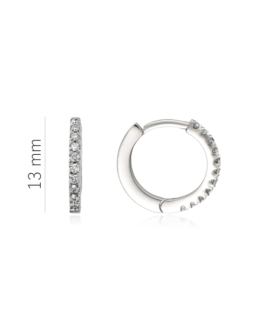 Balto aukso auskarai su briliantais