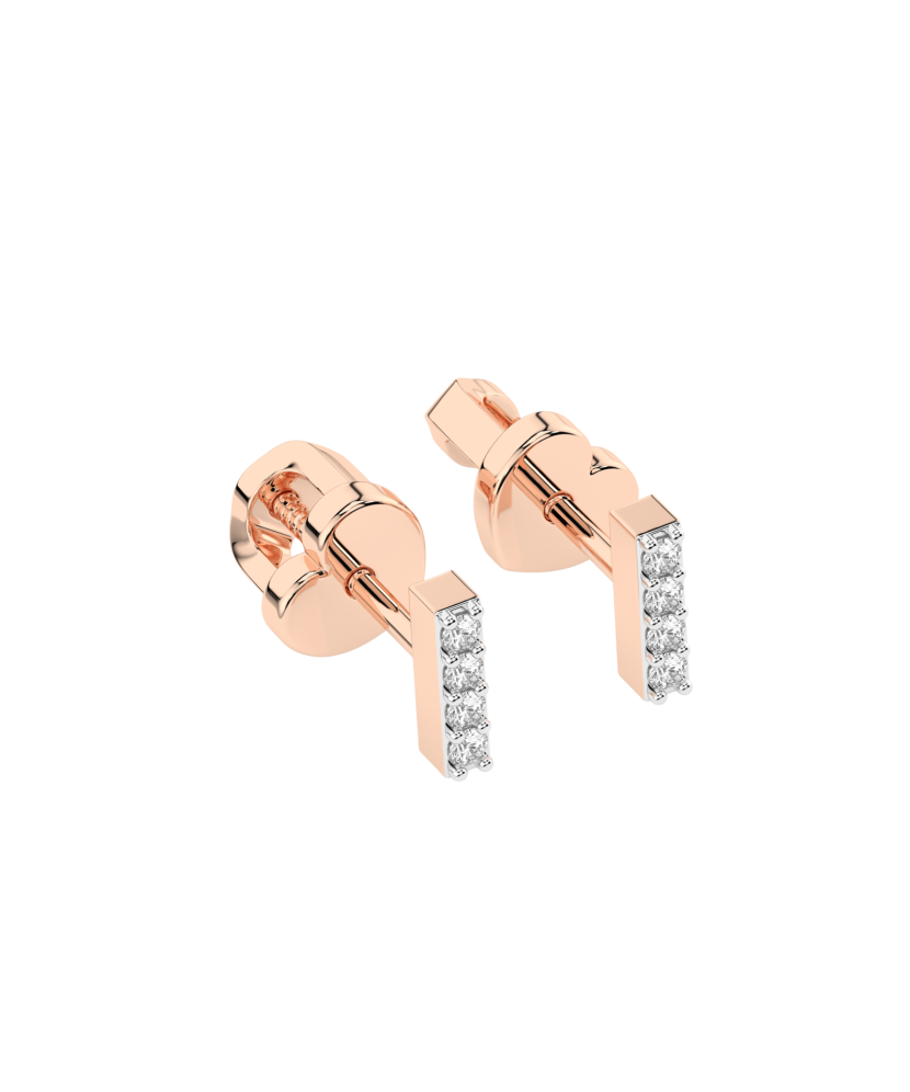 Auksiniai auskarai su briliantais