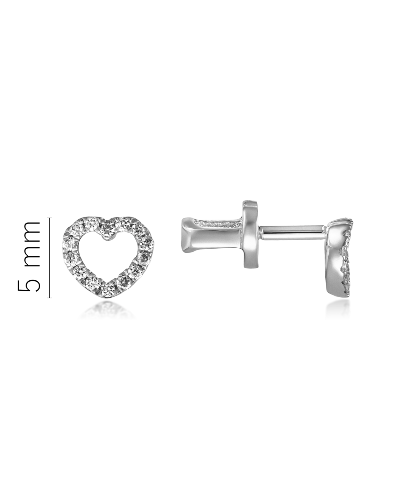 Balto aukso auskarai su briliantais