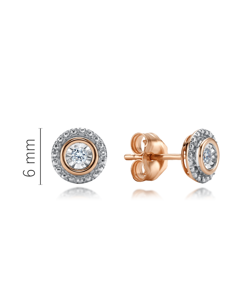 Auksiniai auskarai su deimantais