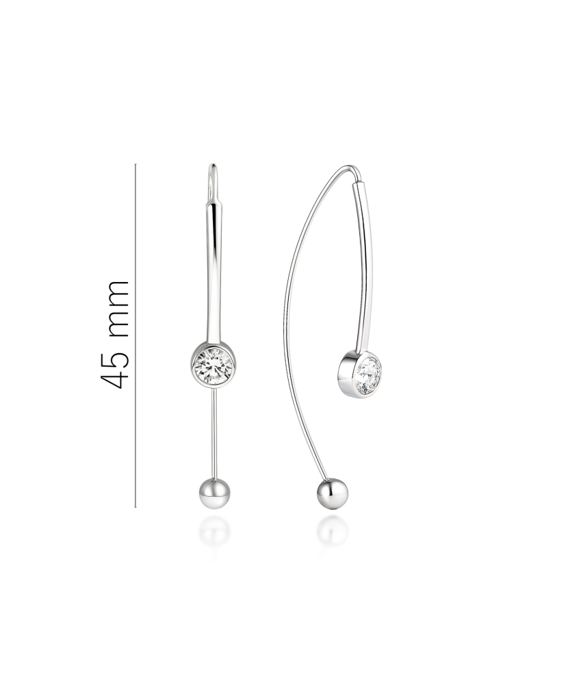 Sidabriniai auskarai su cirkoniais