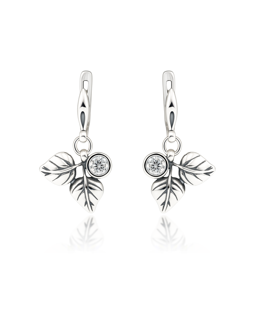 Sidabriniai auskarai su cirkoniais