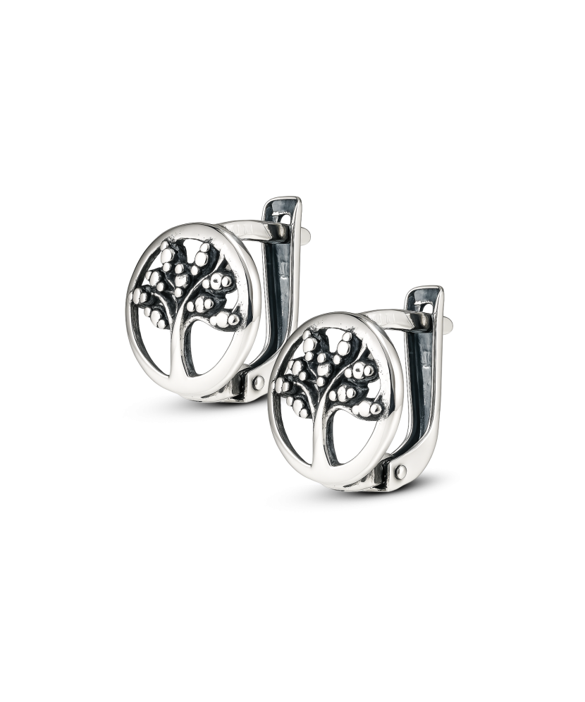 Sidabriniai auskarai "Gyvybės medis"