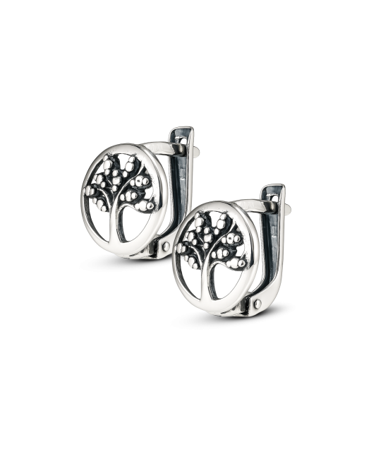 Sidabriniai auskarai "Gyvybės medis"