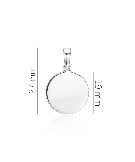 Sidabrinis pakabukas "Plokštelė"