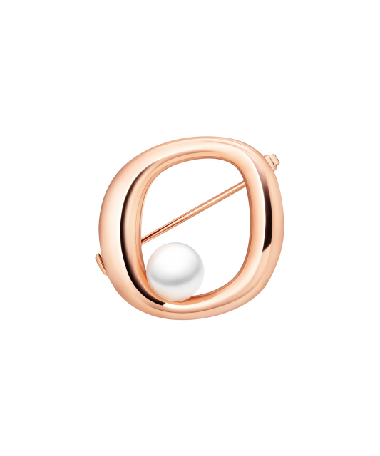 Paauksuota Sidabrinė sagė su perlais