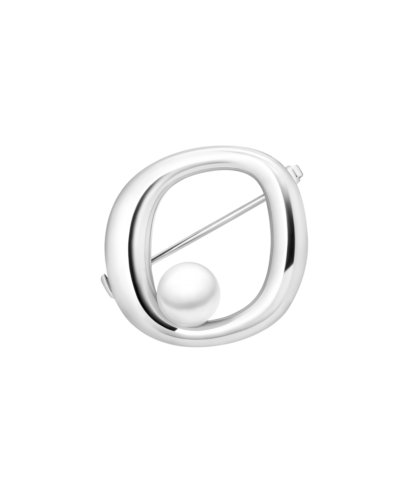 Sidabrinė sagė su perlu