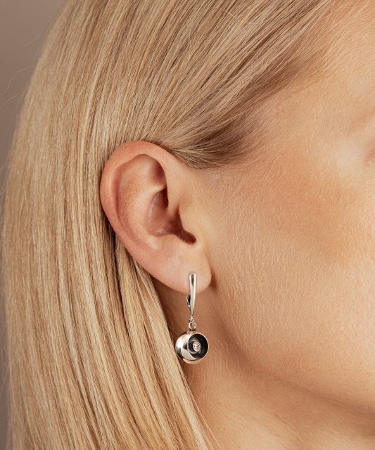 Sidabriniai auskarai su cirkoniais