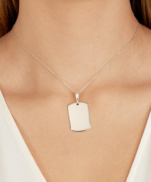 Sidabrinis pakabukas "Plokštelė"