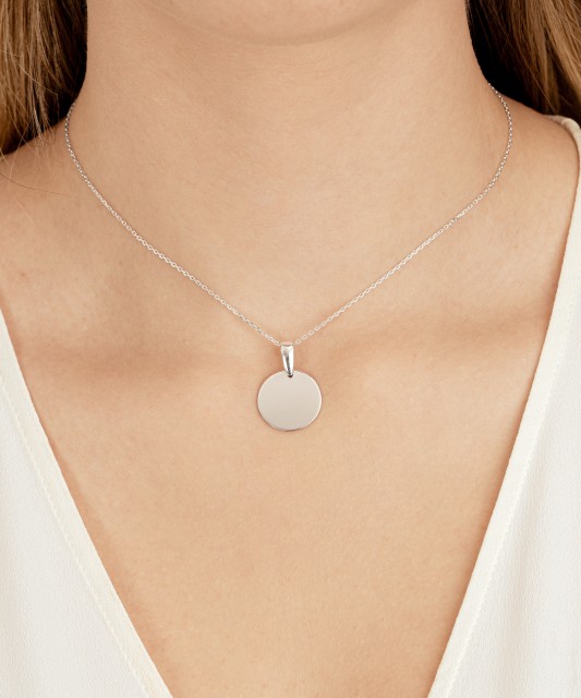 Sidabrinis pakabukas "Plokštelė"