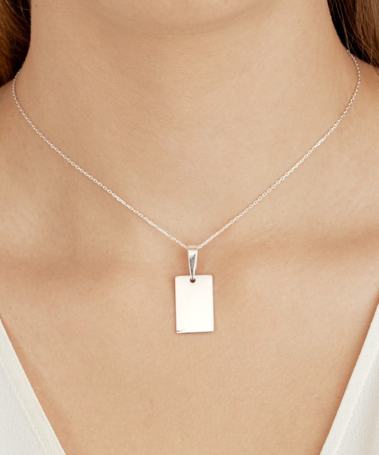 Sidabrinis pakabukas "Plokštelė"