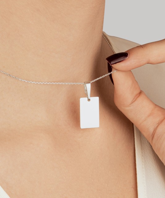 Sidabrinis pakabukas "Plokštelė"