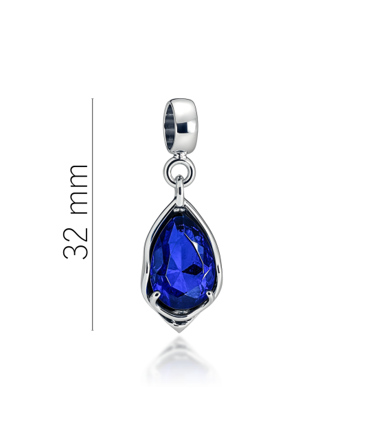 Sidabrinis pakabukas su kristalu