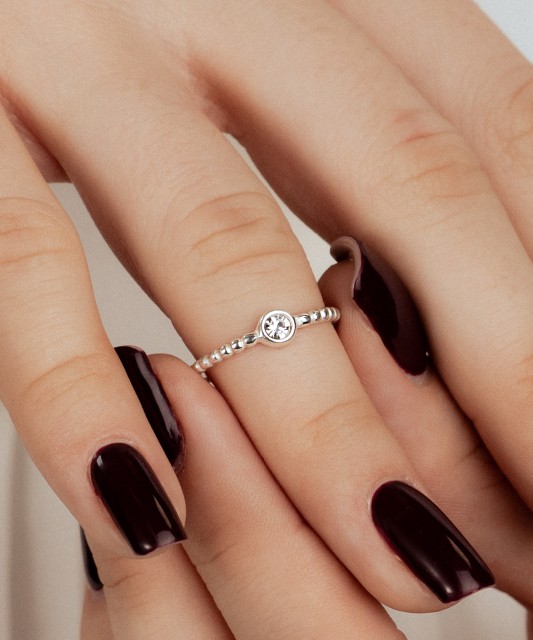 Sidabrinis žiedas su cirkoniu