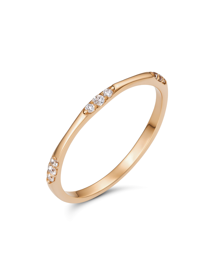 Auksinis žiedas su cirkoniais