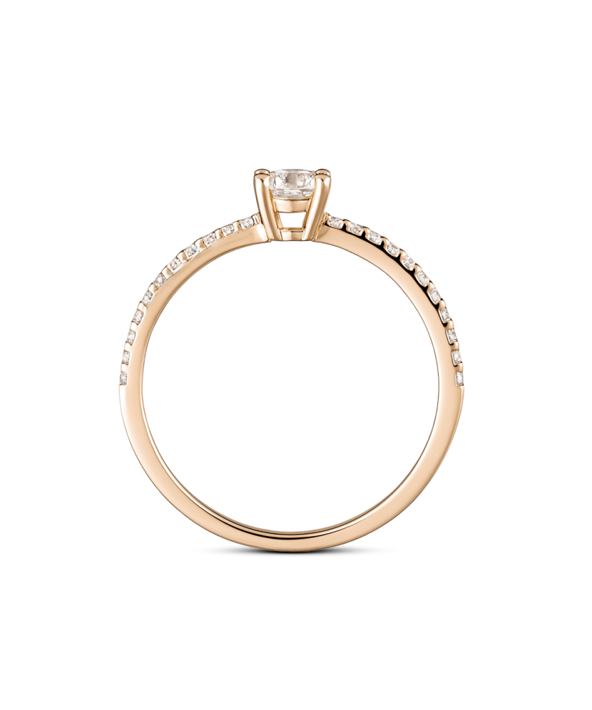 Auksinis žiedas su cirkoniais