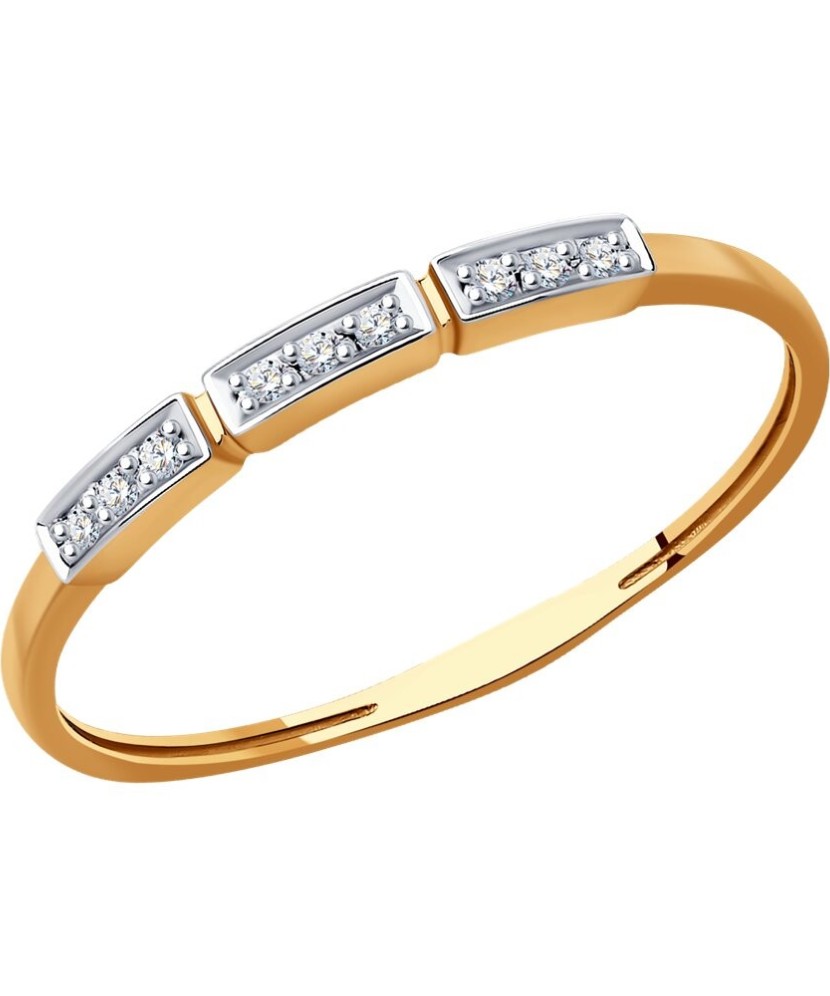 Auksinis žiedas su briliantais - Auksiniai Žiedai su brangakmeniais - Goldinga