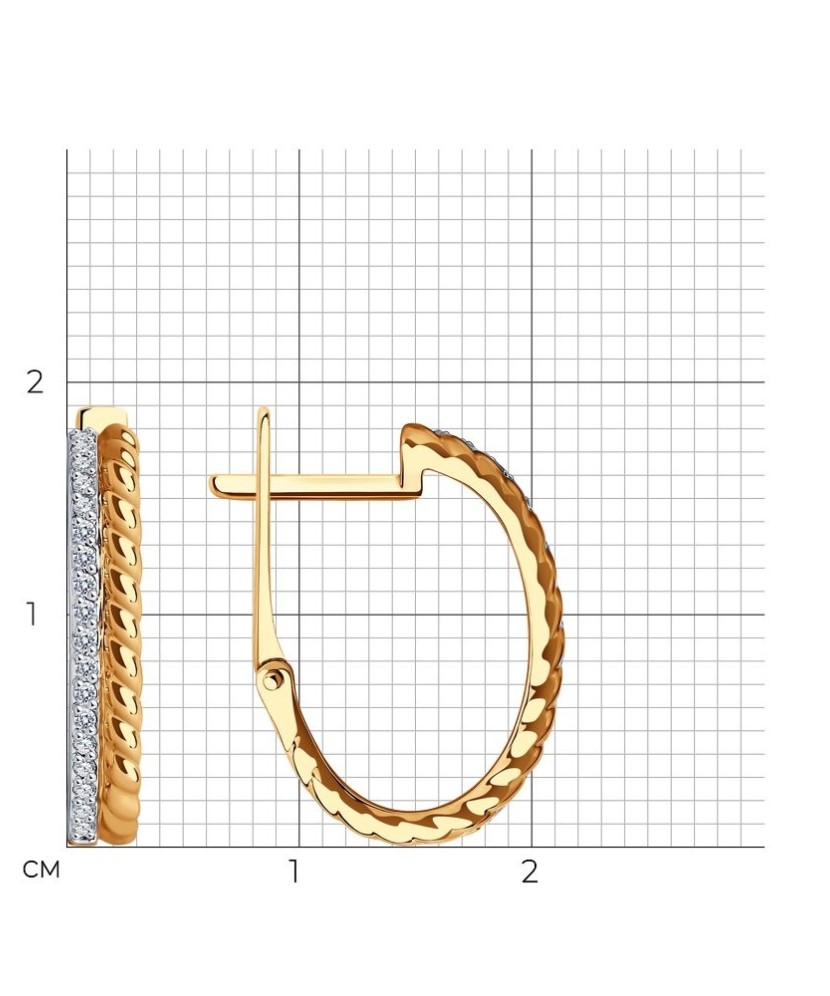 Auksiniai auskarai su briliantais - Auksiniai Auskarai su brangakmeniais - Goldinga