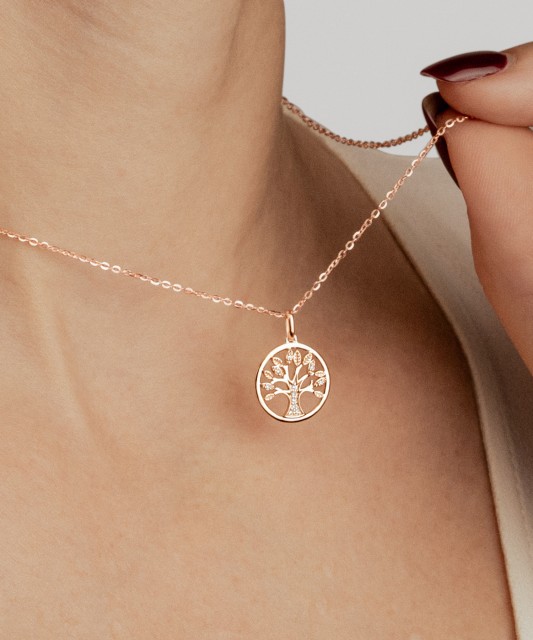 Auksinis pakabukas su deimantais "Gyvybės medis"