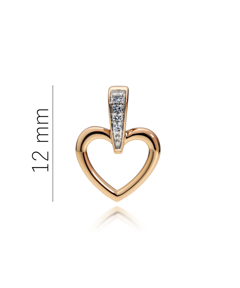 Auksinis pakabukas su deimantais "Širdelė"