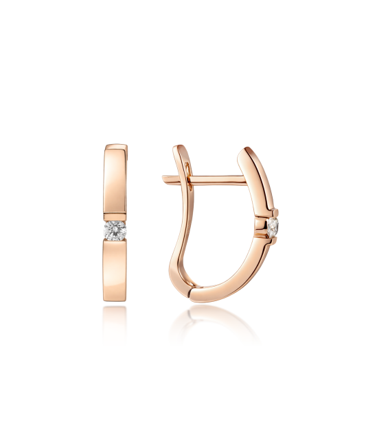 Auksiniai auskarai su deimantais