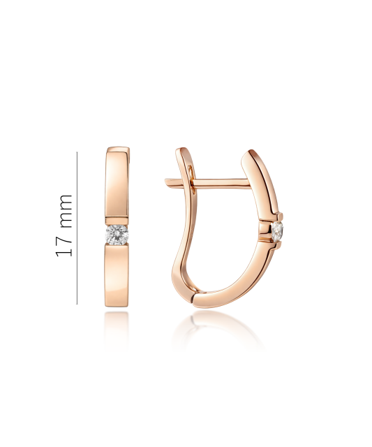 Auksiniai auskarai su deimantais