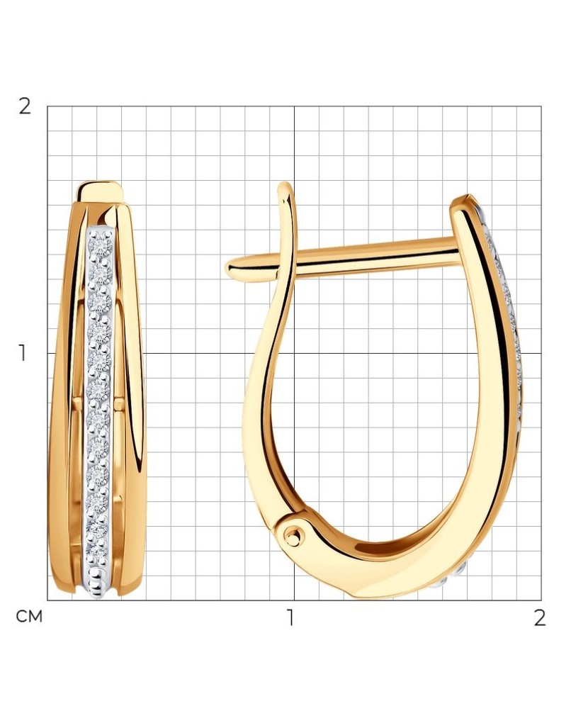 Auksiniai auskarai su briliantais - Auksiniai Auskarai su brangakmeniais - Goldinga